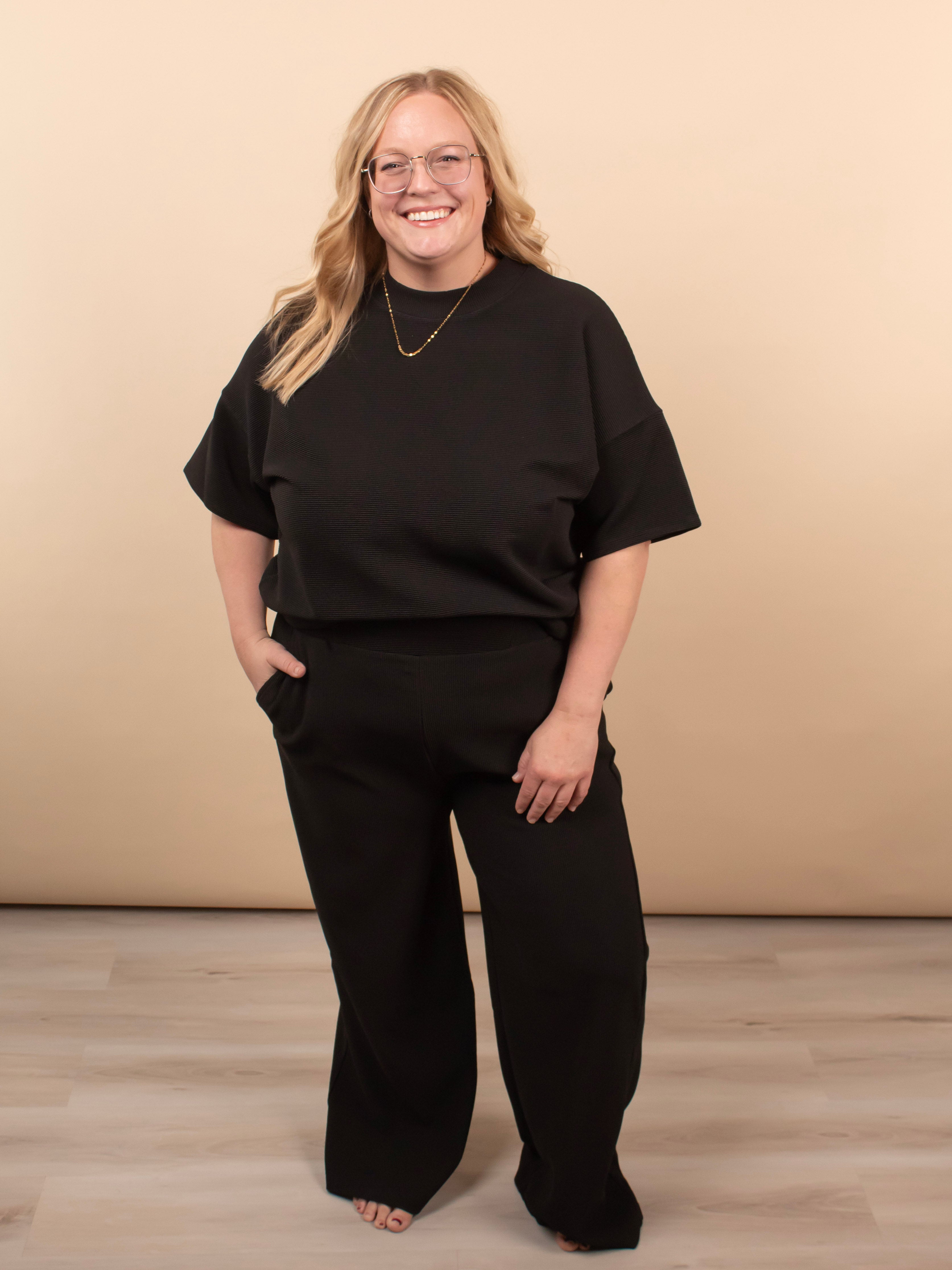 Willow Ribbed Pants – Black (Pants Only) - K & Company
