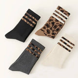 Feline Fine Crew Socks in Cream