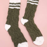 Olive Dreams Fuzzy Socks