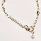 Waterproof Pacific Pearl Link Chain Necklace