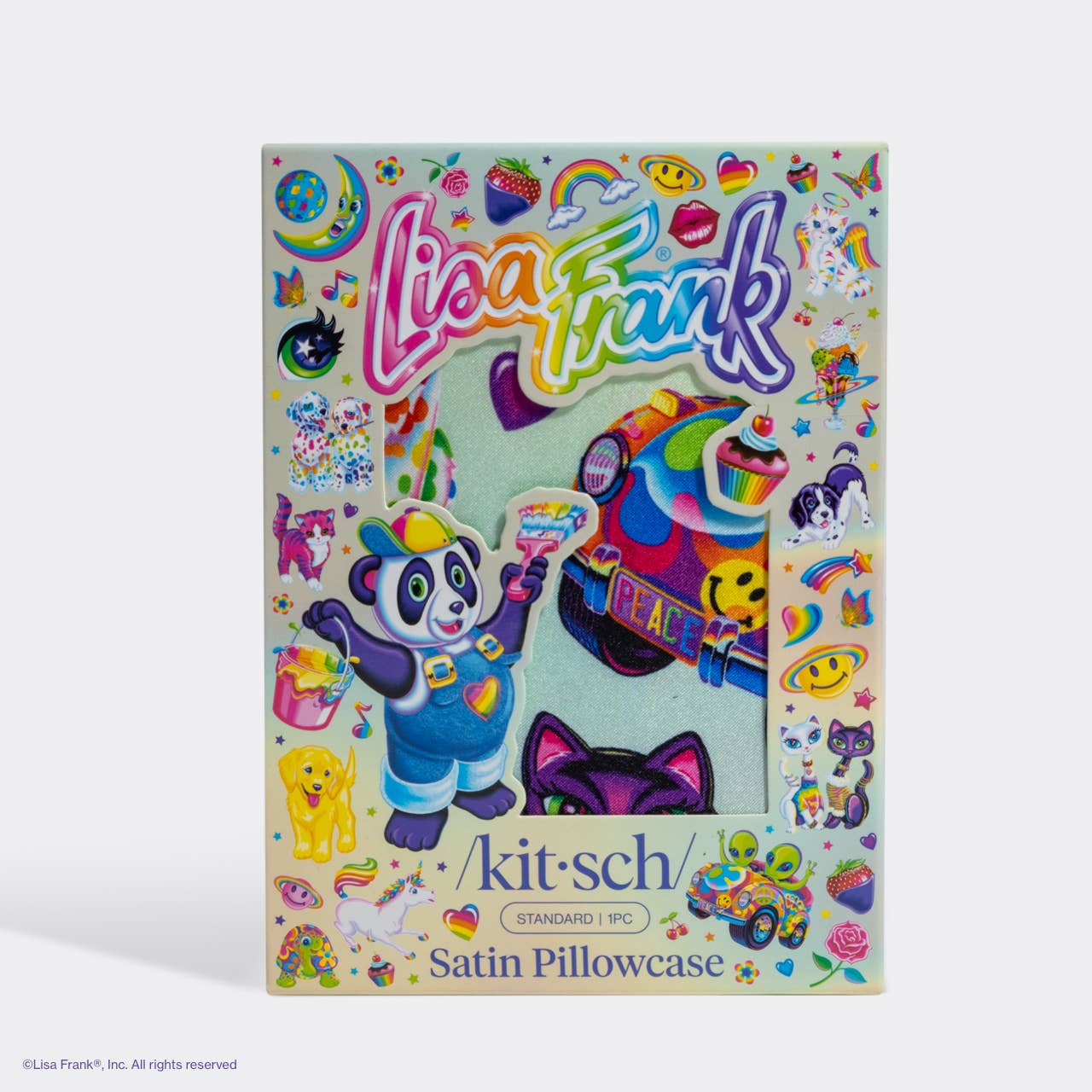Lisa Frank x Kitsch Standard Satin Pillowcase - The Fantastic World of Lisa Frank - K & Company