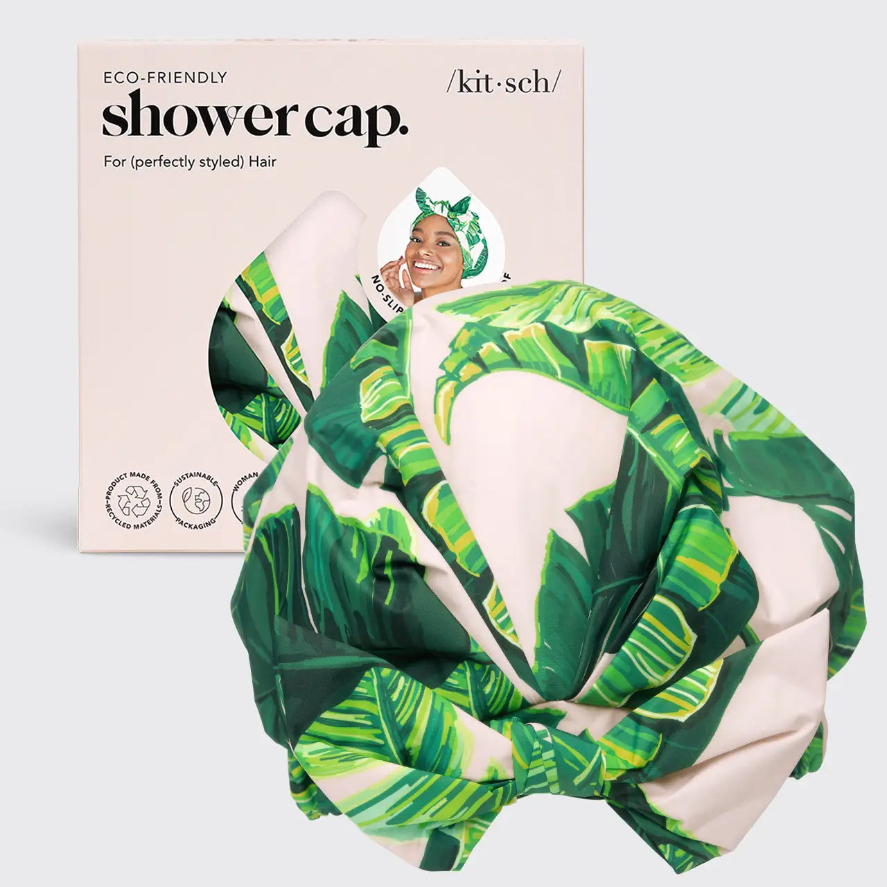 Luxury Shower Cap - Palm Print - K & Company