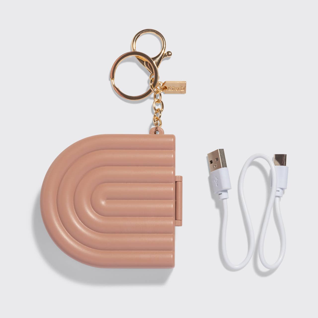Terracotta Compact Mirror Keychain - K & Company