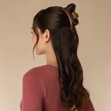 Recycled Plastic Large Arched Clip - Mocha