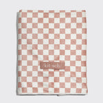 Extra Large Quick-Dry Hair Towel Wrap- Terracotta Checker - K & Company