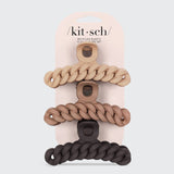 Eco-friendly Chain Claw Clip 3pc Set - Neutral - K & Company