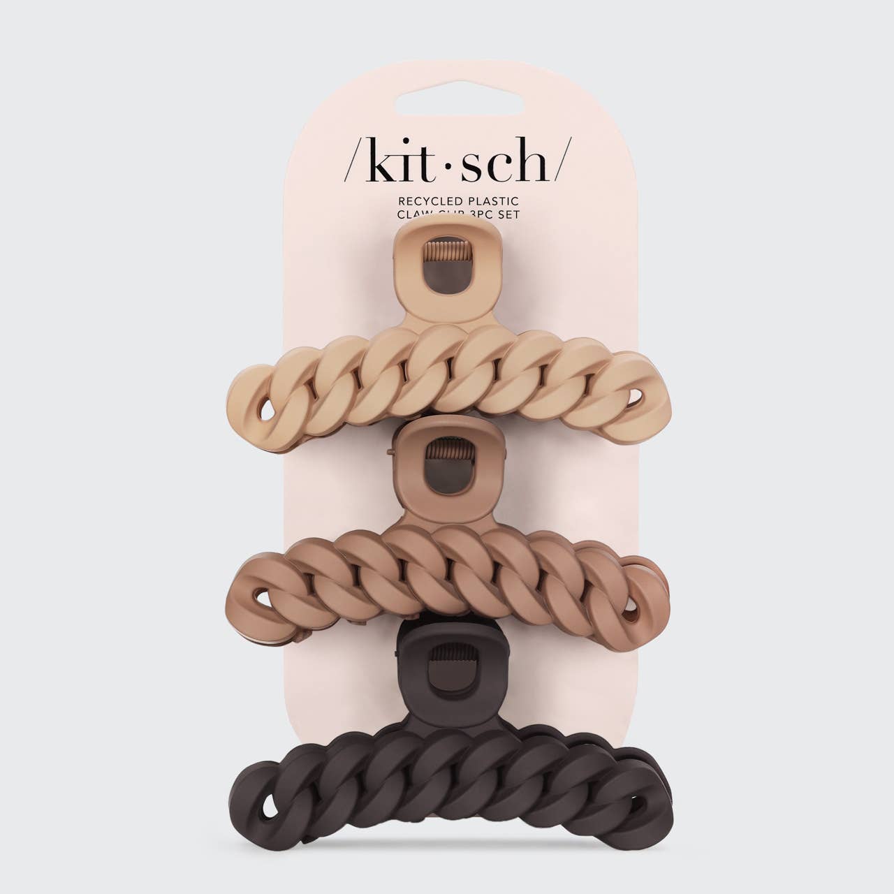 Eco-friendly Chain Claw Clip 3pc Set - Neutral - K & Company